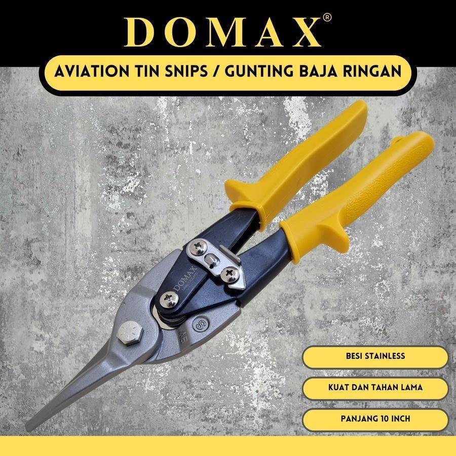 Domax Aviation Tin Snips / Gunting Baja Ringan 10"