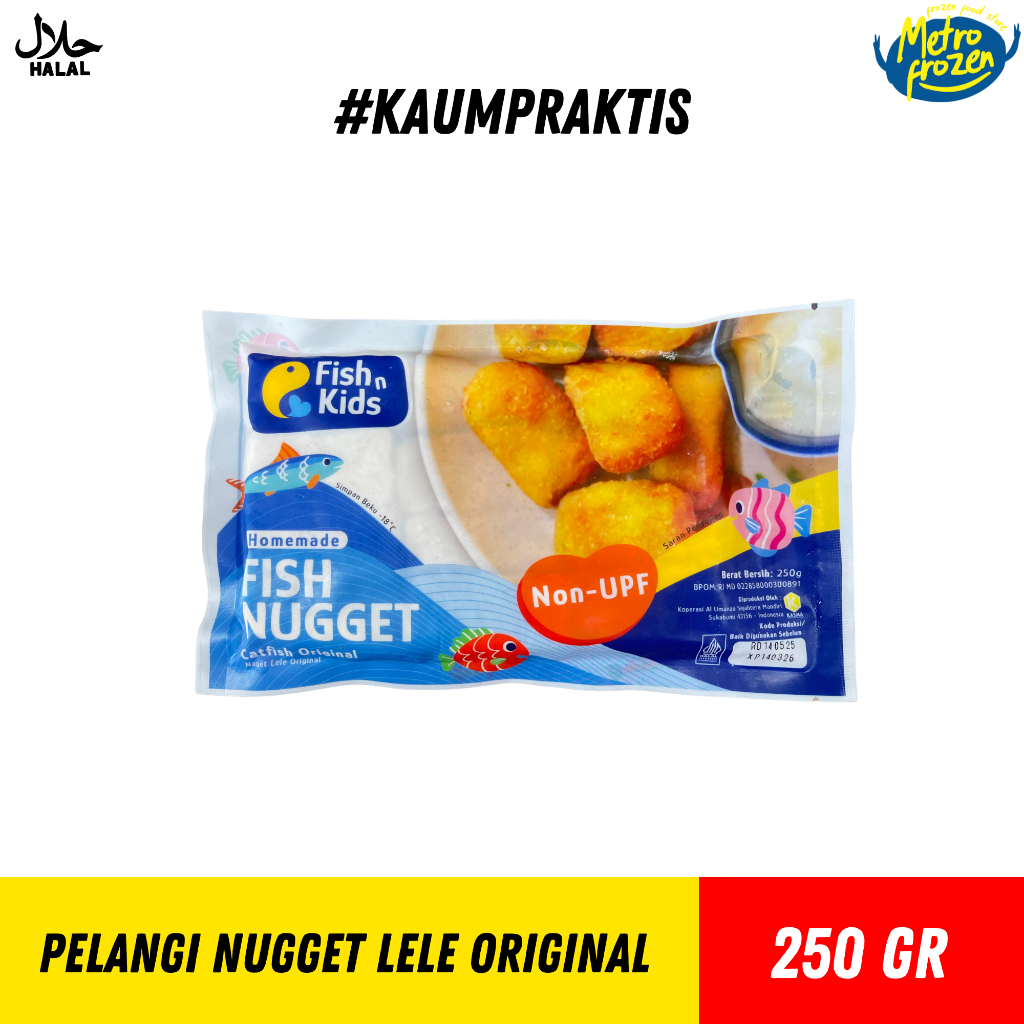 

PELANGI Nugget Lele Original & Nugget Lele Dengan Hati Ayam 250gr