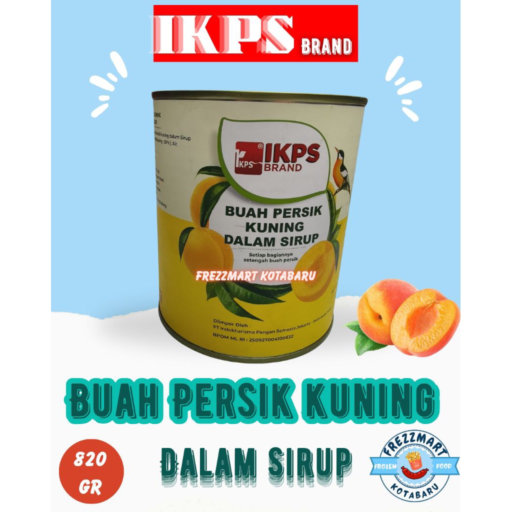 

IKPS Brand Buah Persik Kuning dalam Sirup 820 GR Frezzmart Kotabaru