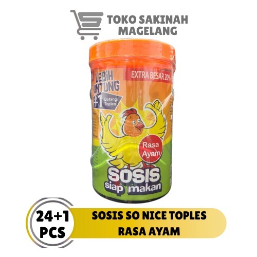 

sosis ayam sapi toples so nice isi 24pcs sonice siap makan