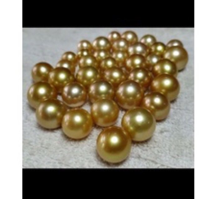 butiran mutiara laut gold Mateng grade AAA mutiara langka