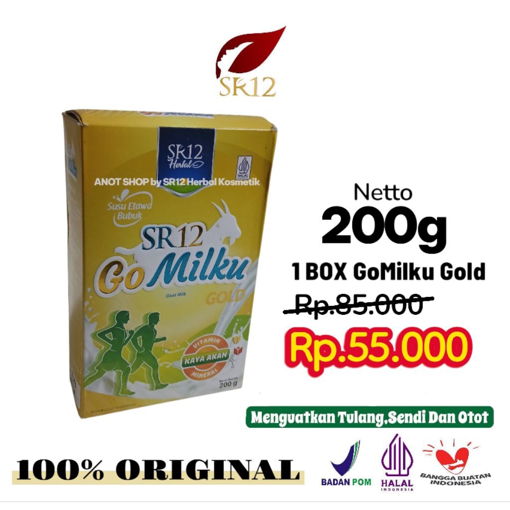 

Go Milku Gold SR12 Herbal Susu Kambing Etawa Asli Box 200gr
