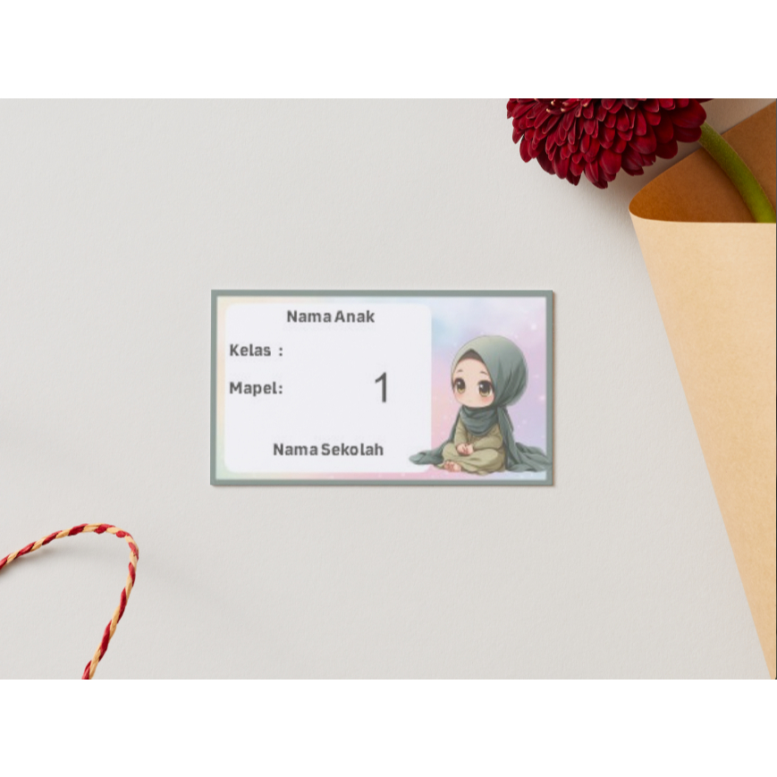 

ISI 40 STIKER LABEL MAPEL / LABEL BUKU PELAJARAN SEKOLAH / STIKER NAMA ANAK