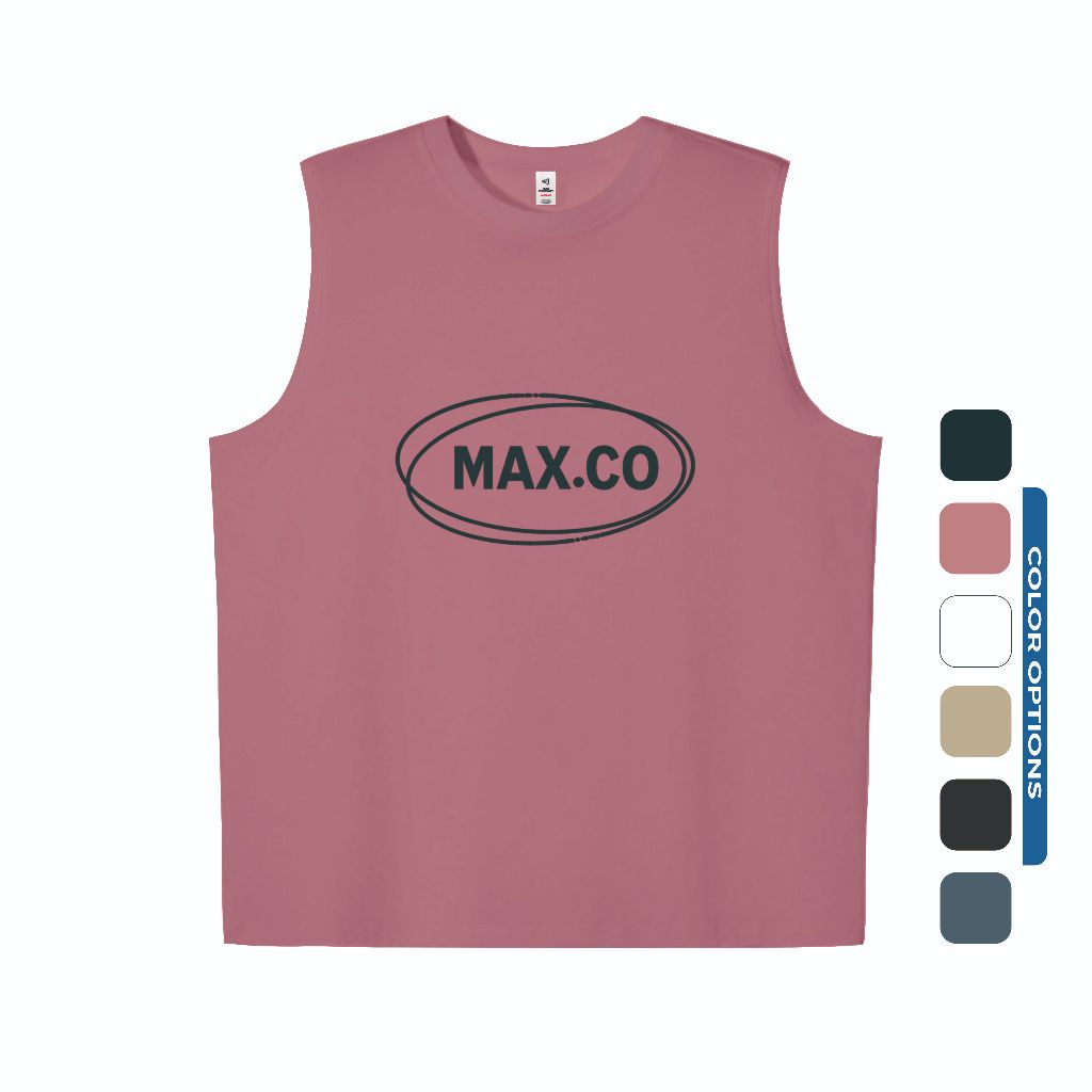 Max Company Tshirt Singlet Dusty Pink Life - Kaos Pria Tanpa Lengan Dusty Pink