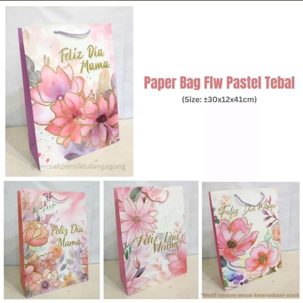 

PAPER BAG FLOWER PASTEL TEBAL 30.12.41/ TAS KADO BUNGA BESAR