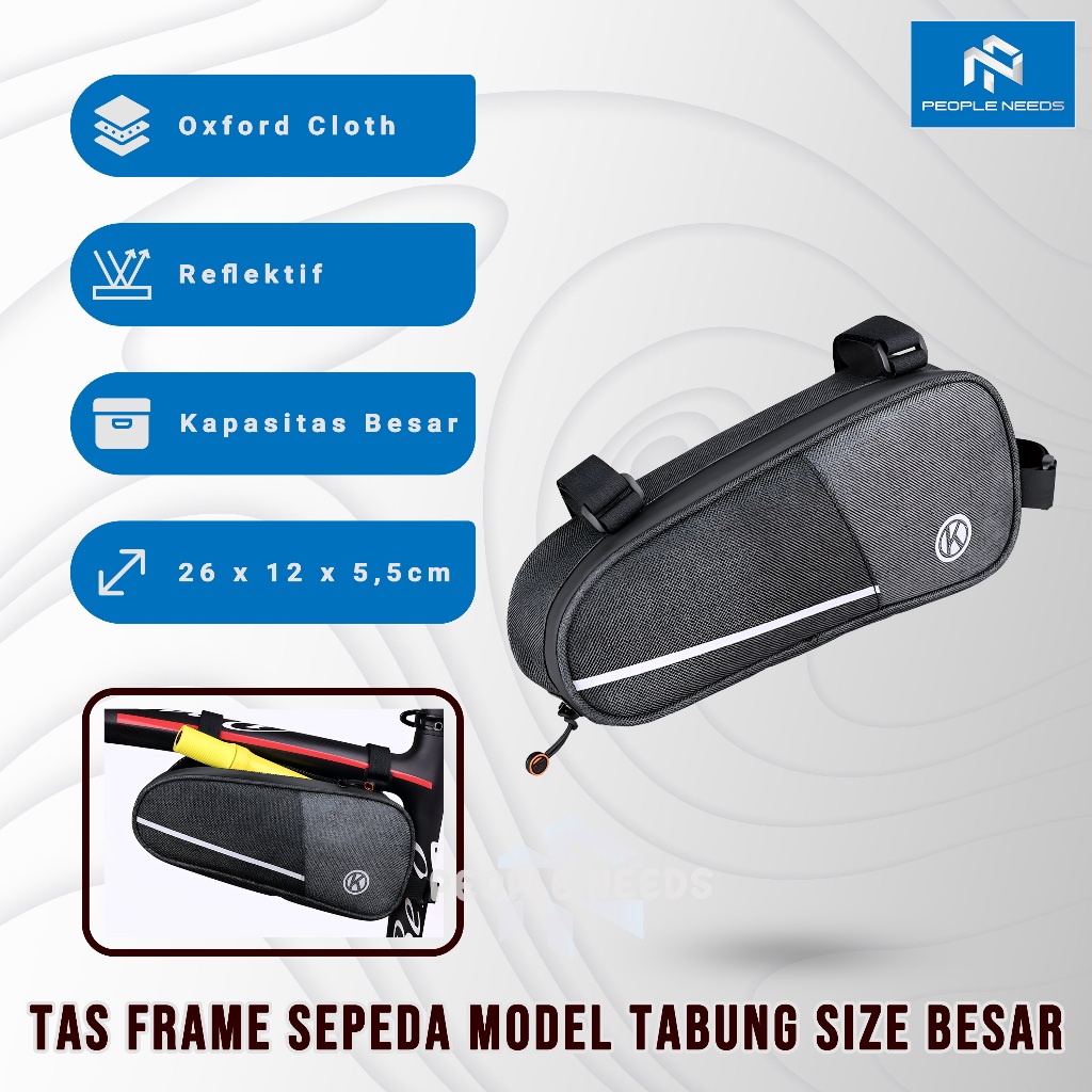 Tas Frame Sepeda MTB Roadbike Model Tabung Segitiga Size Besar