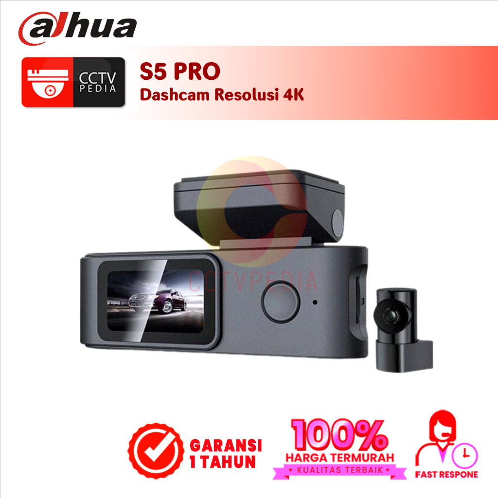 DAHUA S5 Pro Resolusi 4K Dashcam (Dashcam Mobil )