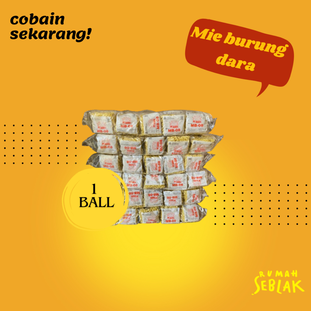 

Mie Burung Dara Untu Topping Seblak dan Baso aci 1 ball