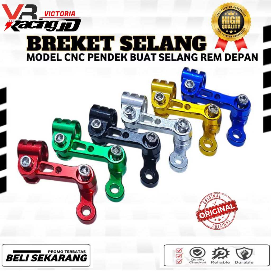 BREKET PANGKON PEGANGAN SELANG REM DEPAN FULL CNC MODEL PANJANG UNIVERSAL MIO BEAT AEROX PCX ADV DLL