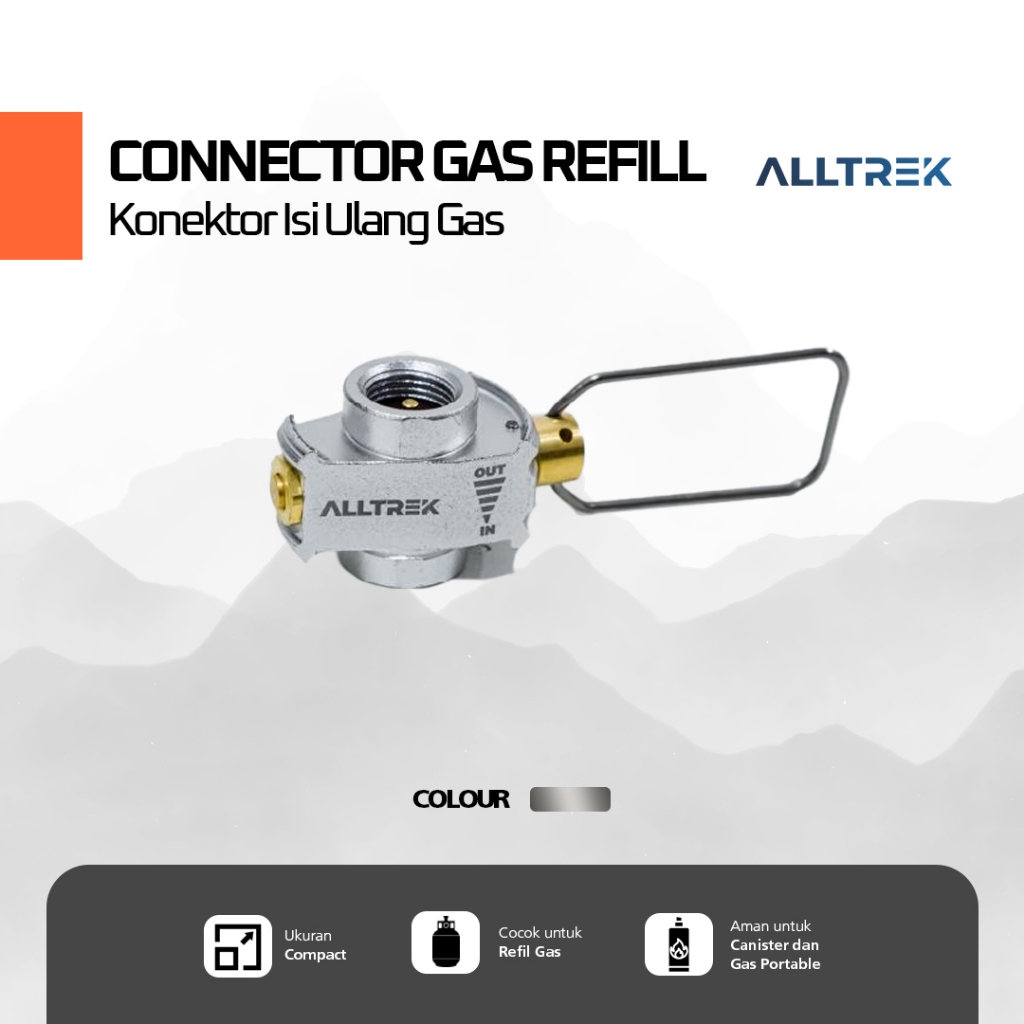 ALLTREK Adapter Refill Gas Canister Alat Refill Gas Connector Gas Portable