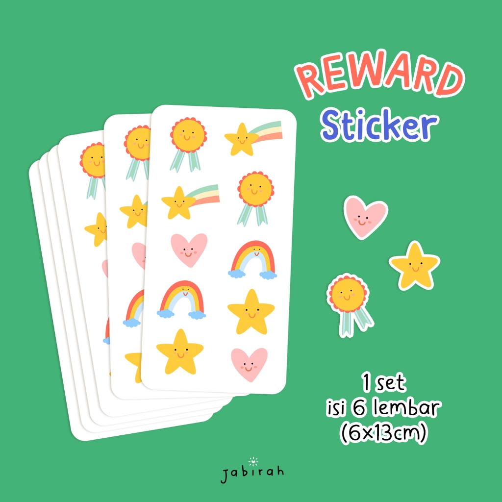 

Reward Sticker 1 set isi 6 lembar - Jabirah