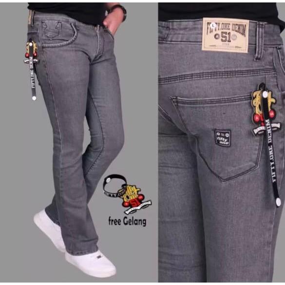 FIFTY ONE DENIM - Celana Jeans Cutbray Pria / Celana Semi Cutbray / Celana Cutbray