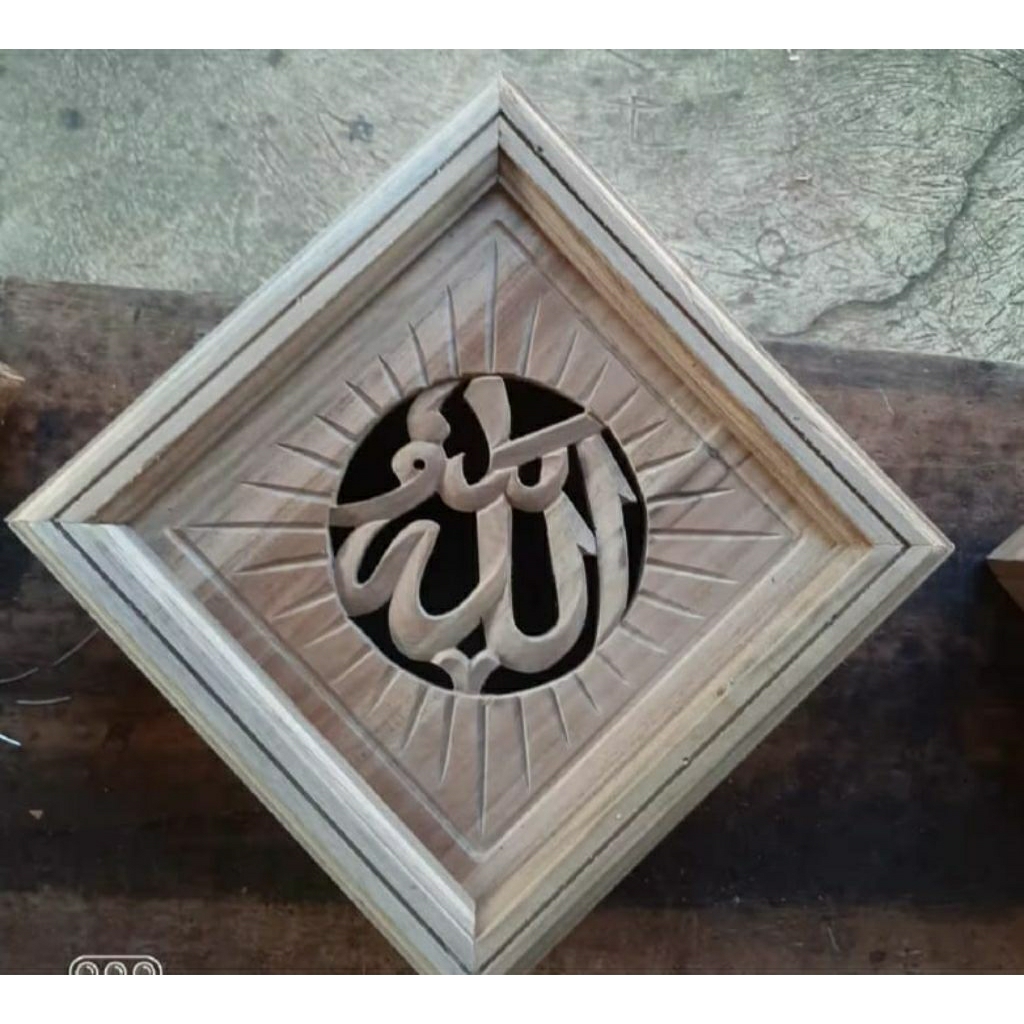 Loster / Roster kayu angin angin ventilasi kaligrafi kayu jati