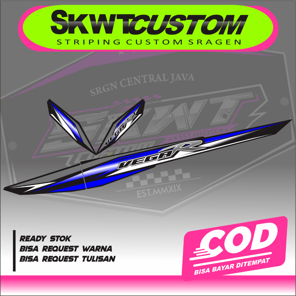 STRIPING VARIASI VEGA LAMA VEGA KOTAK VEGA R STICKER VARIASI