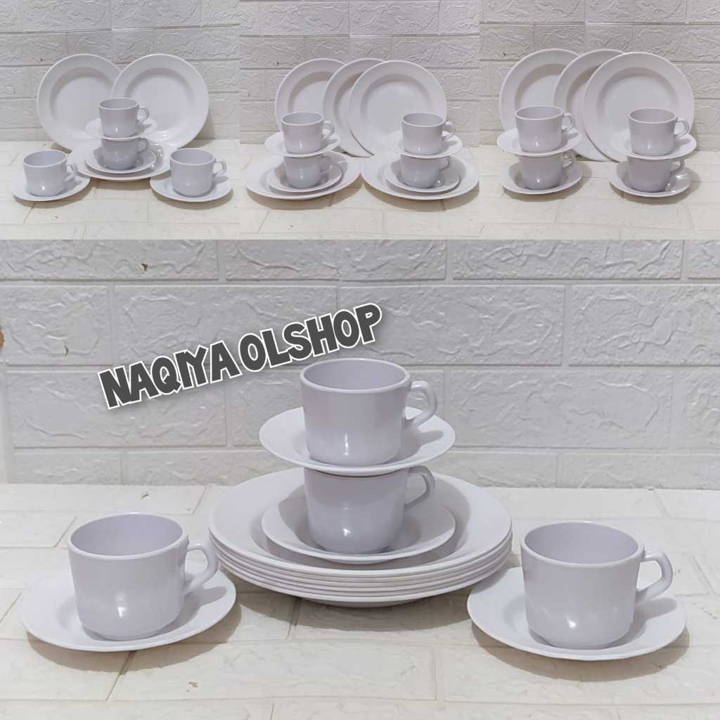 melamin SET ISI 18 PCS PERALATAN MAKAN-PERLENGKAPAN MAKAN-PAKET KOMPLIT TERMURAH