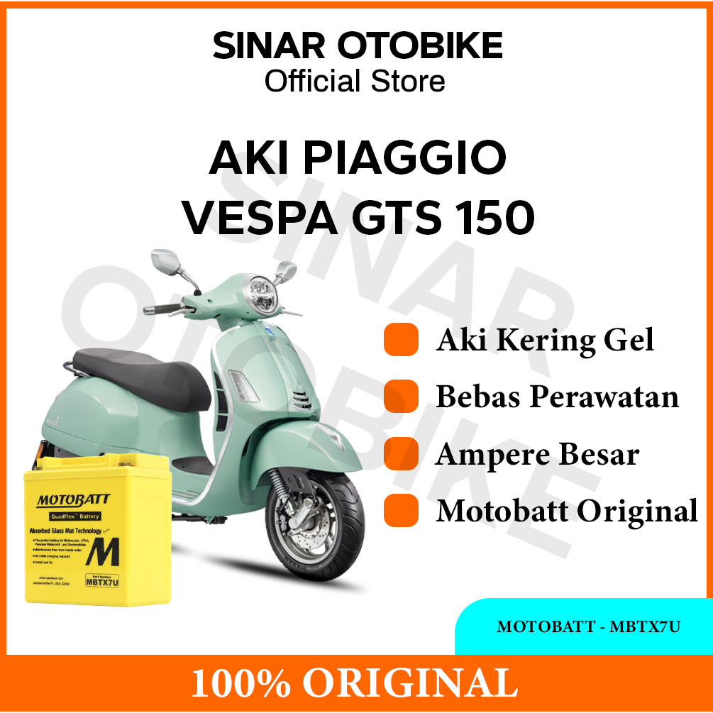 AKI VESPA GTS 150 MOTOBATT - MBTX7U