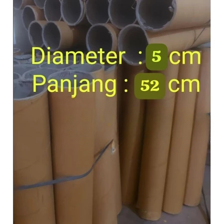 

Bobin Paper Core Cones Selongsong Kardus Tabung Packing Diameter 5 x Panjang 52 Cm