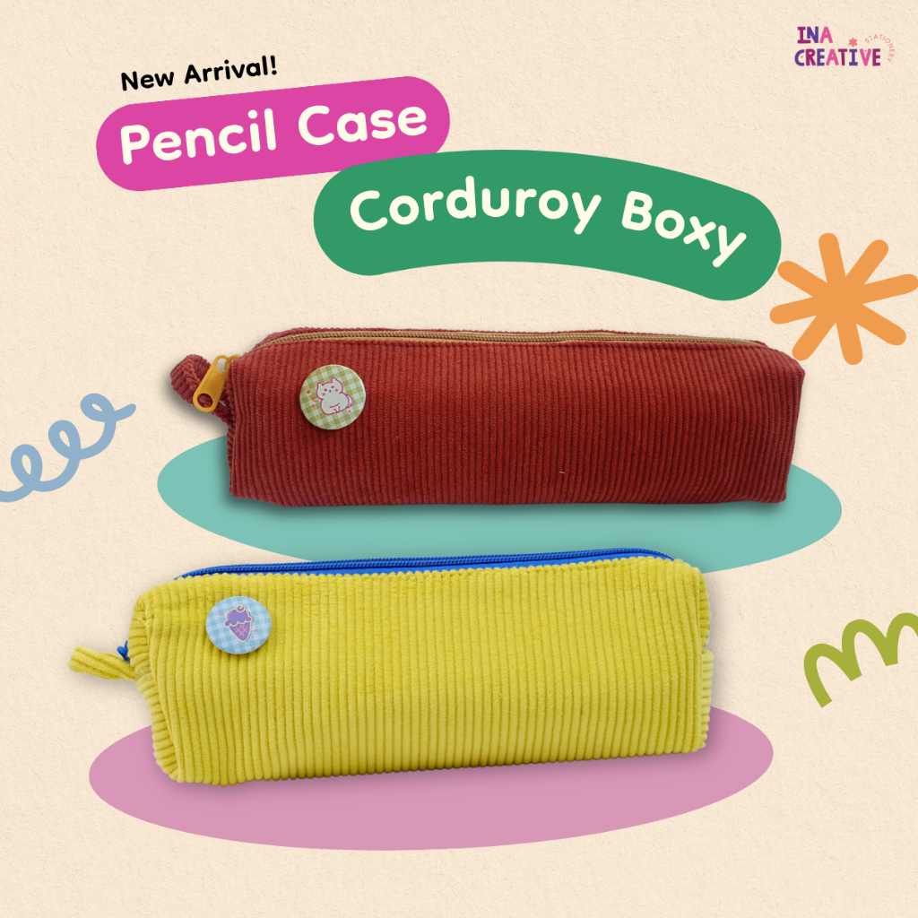 

Pencil Case Corduroy Boxy | Pencil Case Corduroy | Pencil Case Aesthetic | Pencil Case Skena