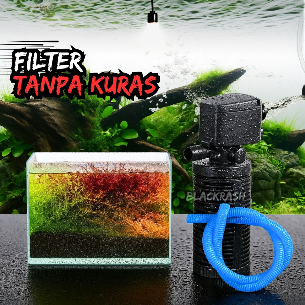 Water Pump Mesin Pompa Air Celup Internal Filter Pembersih Aquarium Mini Tanpa Kuras 24 jam 1200F