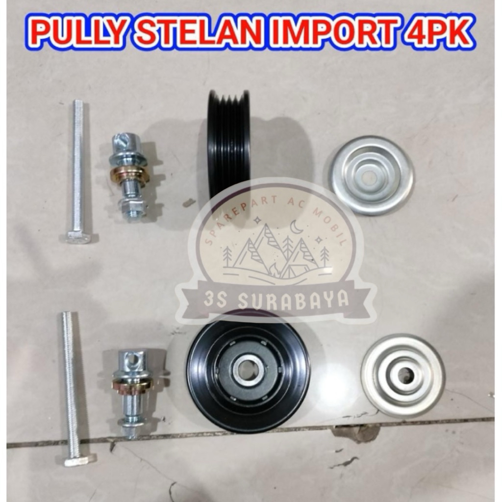 Idle Pully 4 Pk Universal Setelan Fanbelt Pengencang ac mobil (Baru/New)