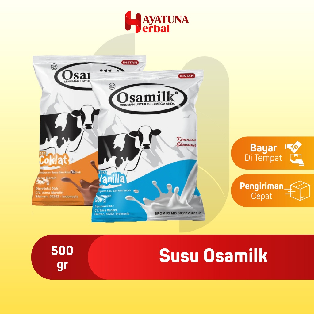 

Osamilk - Susu Sapi Bubuk Rasa Cokelat dan Vanilla isi 500 gr