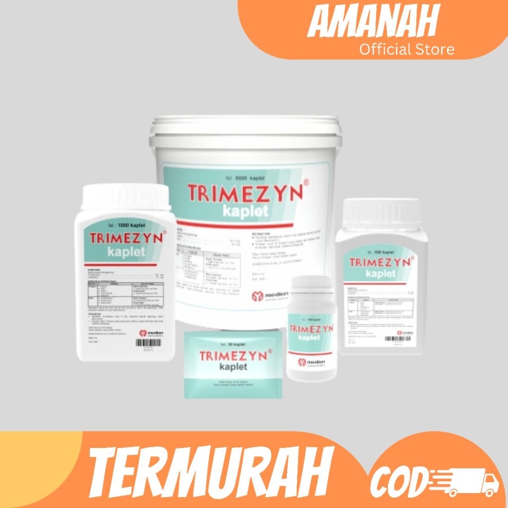 Trimezyn Isi 100 Kaplet Kapsul Tablet Obat CRD Snot Ayam