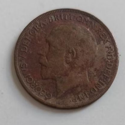 Koin Kuno One Penny George V United Kingdom 1911 - 1926