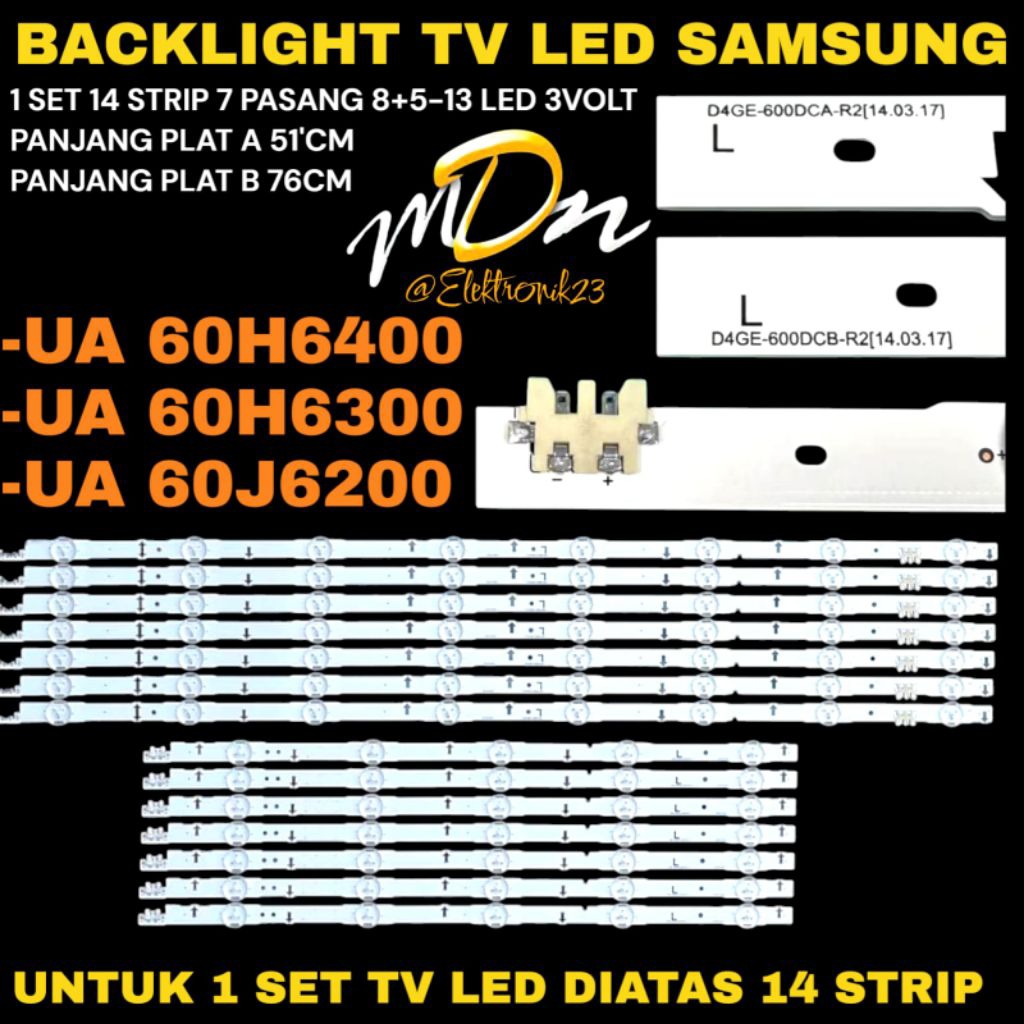 BACKLIGHT TV LED SAMSUNG 60 INCH UA-60H6400- UA-60H6300- UA-60J6200 BACKLIGHT TV LED 60 INCH