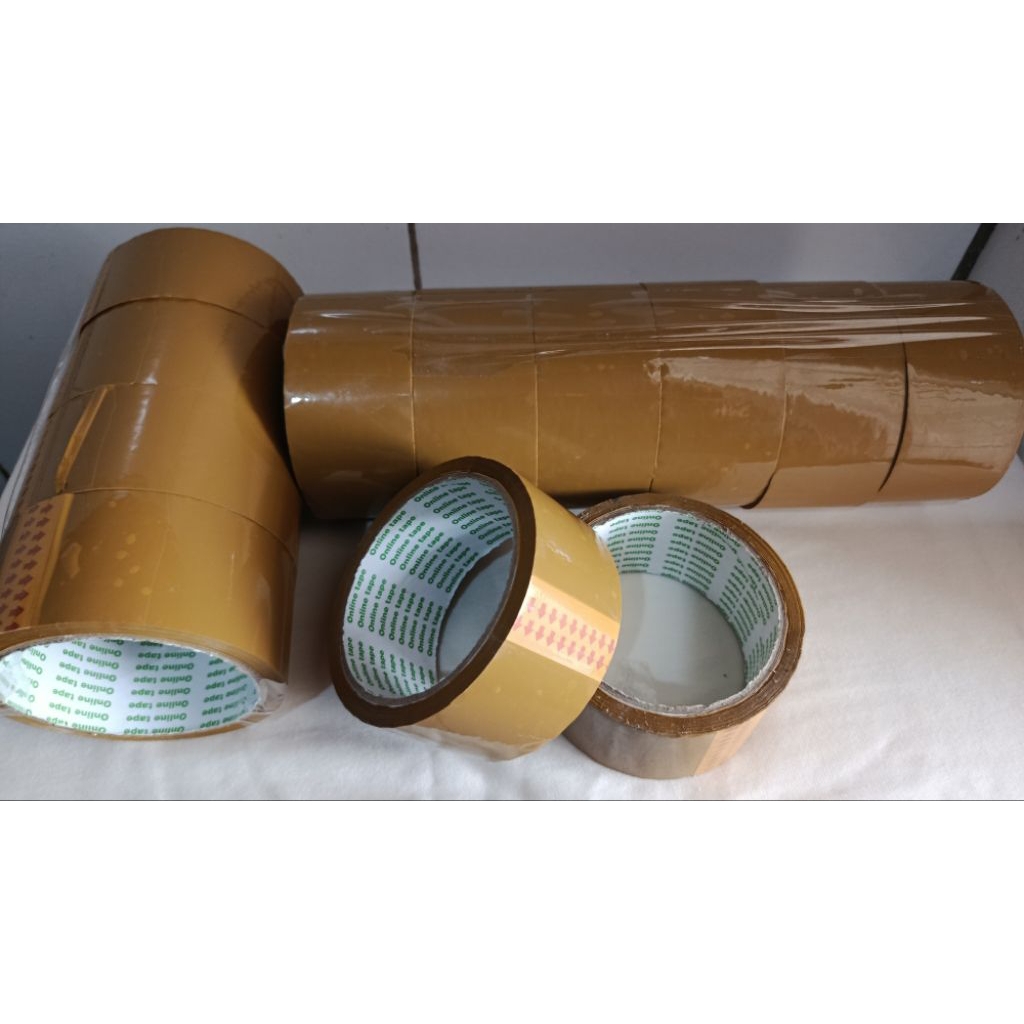 

1pcs isolasi lakban coklat 45mmx90yard/isolasi online tape