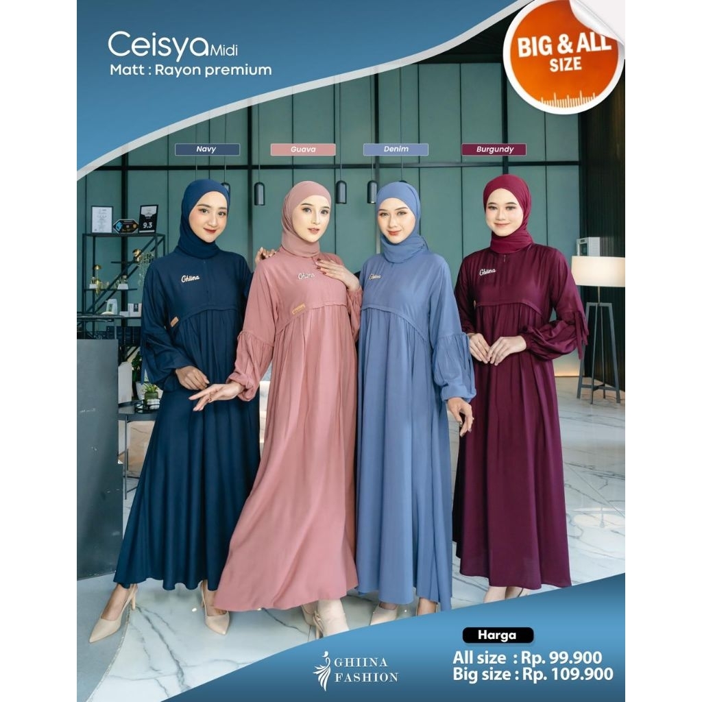CEISYA MIDI DRESS BY GHINA FASHION
