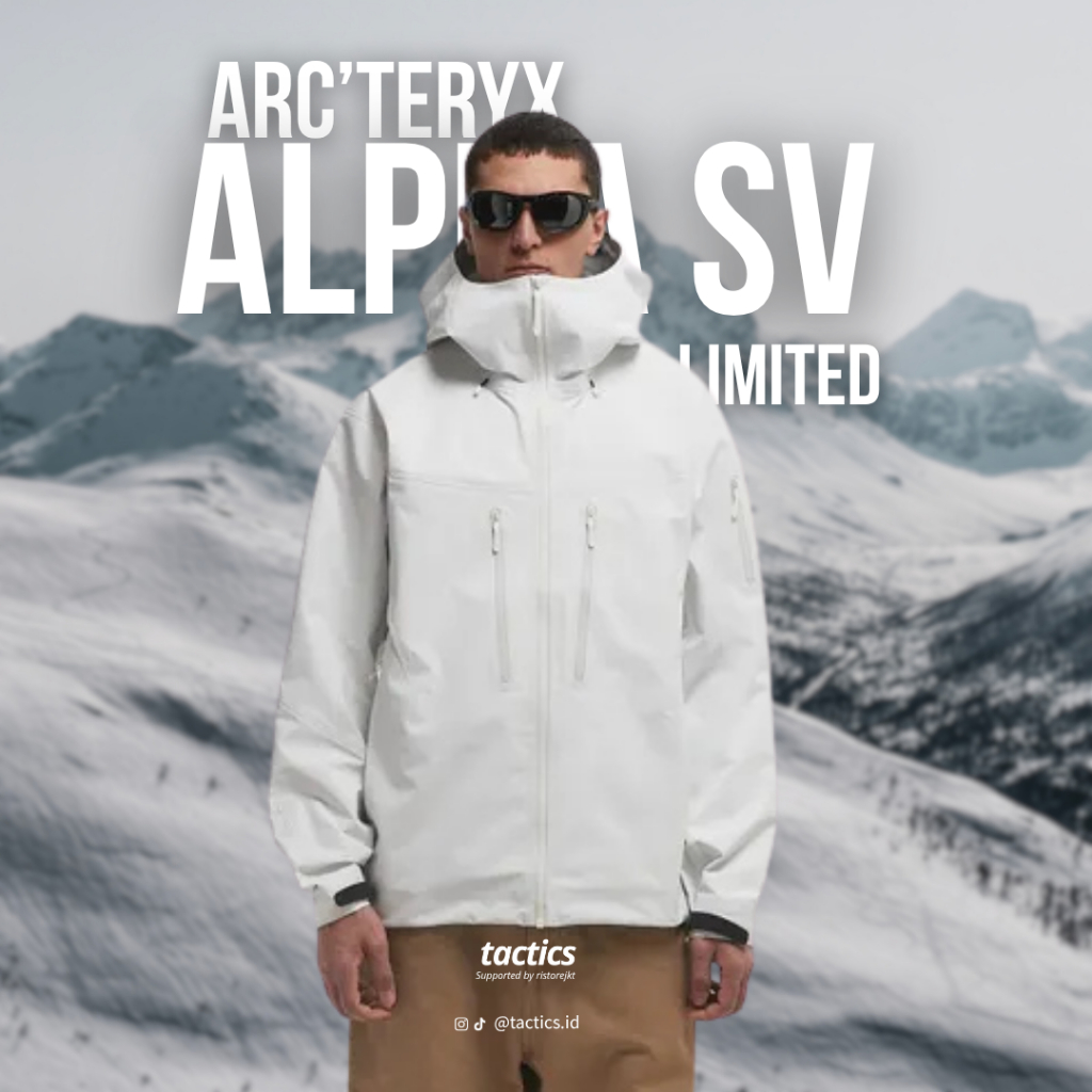 LIMITED Arcteryx Alpha SV Whiteout Jacket Outdoor Gorpcore Anti air Water repellent, windproof ( siz
