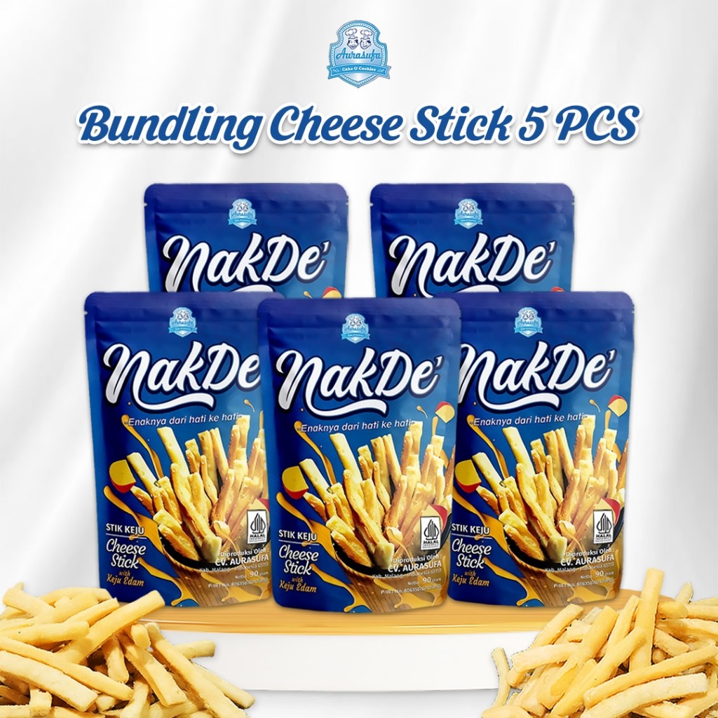 

PAKET 5pcs Cheese Stick 60grm | Stik Keju Edam | Camilan Sehat | Snack Sehat | Stik | Stick Aurasufa