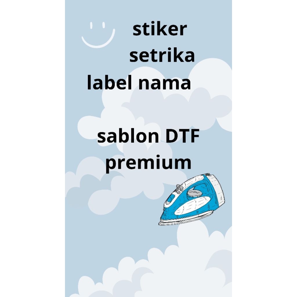 

Stiker label nama setrika