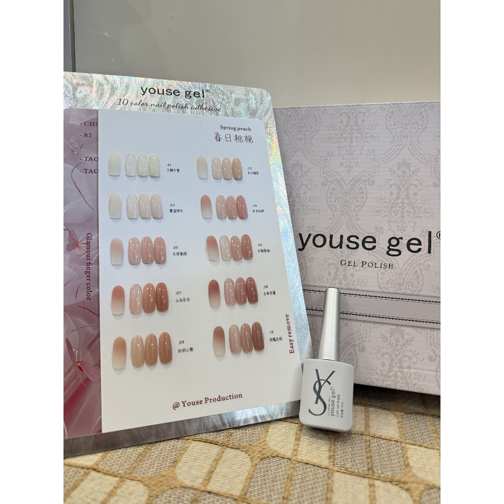 YOUSE SPRING PEACH SET NAILS  ( ISI 10 WARNA )