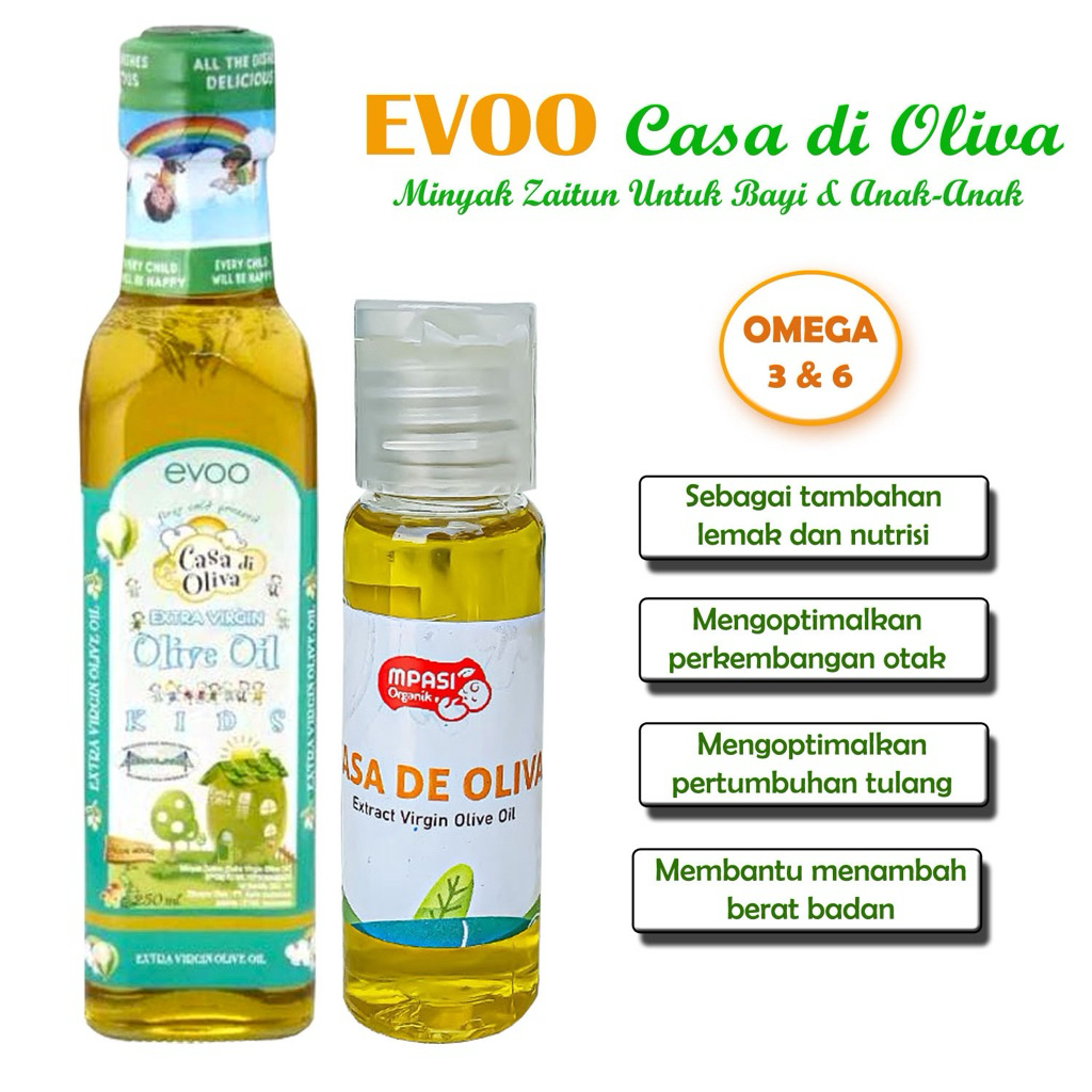 

EVOO CASA DI OLIVA | EXTRA VIRGIN OLIVE OIL | MINYAK MPASI | MINYAK ZAITUN MURNI