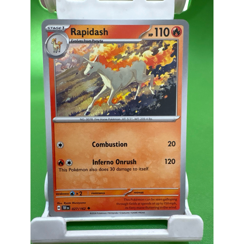 kartu pokemon original common rapidash tef 027/162