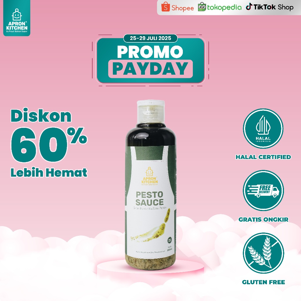 

Apron Kitchen Pesto Sauce Bumbu Masak Pasta Italia 250ml