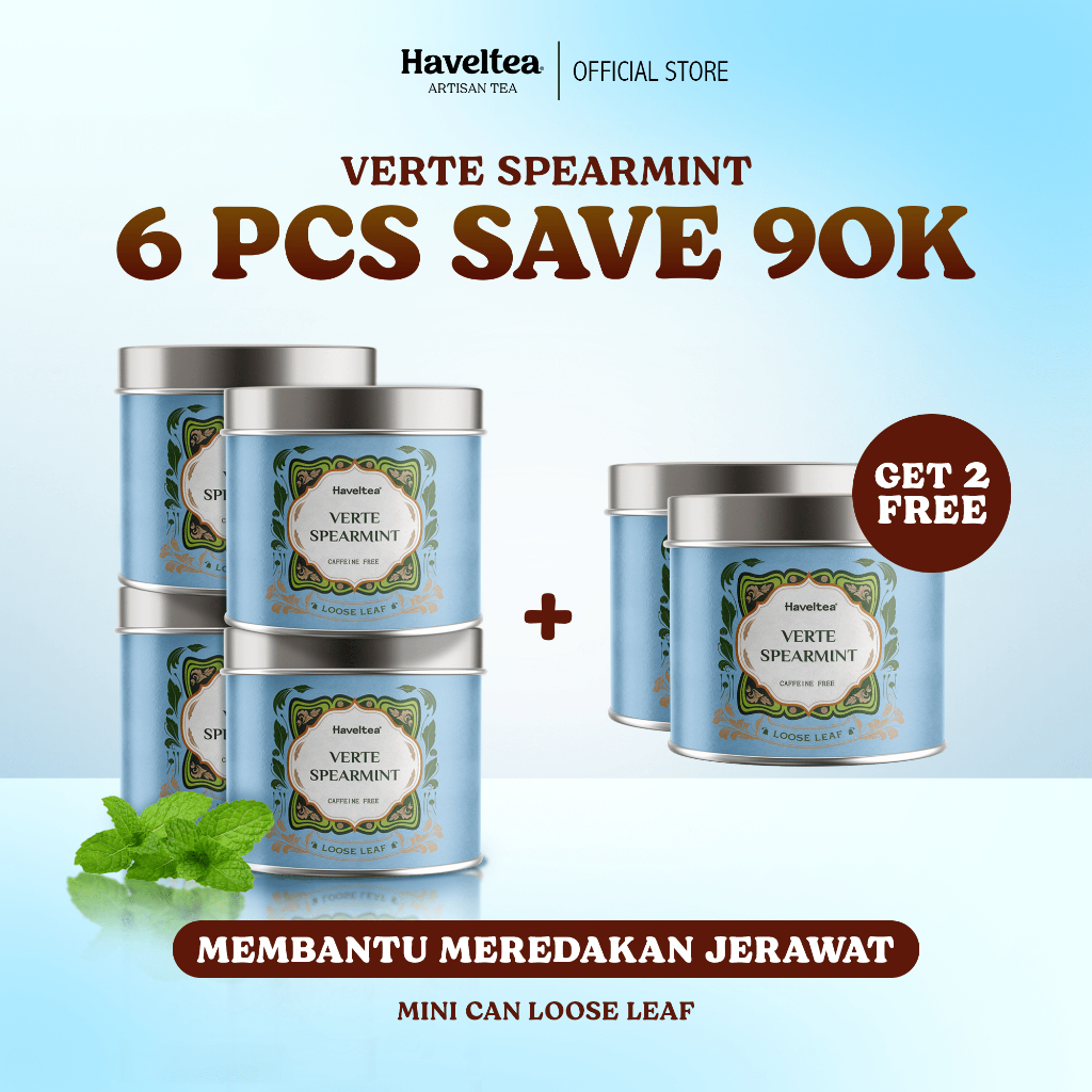 

Haveltea Verte Spearmint Tea Teh Spearmint Murni Pure Spearmint Tea Loose Leaf 5g