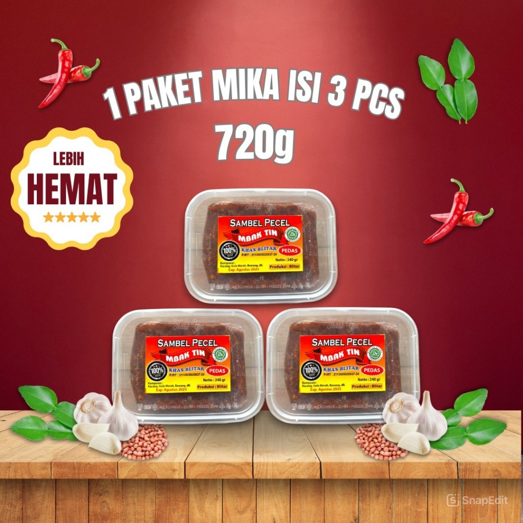 

Sambel Pecel Mbak Tin Khas Blitar 720g