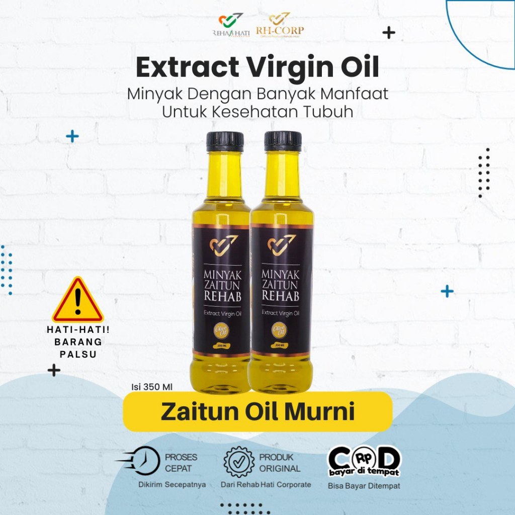 

Minyak Zaitun Extra Virgin 350ml Rehab Hati Olive Oil Murni bisa diminum dan di oles