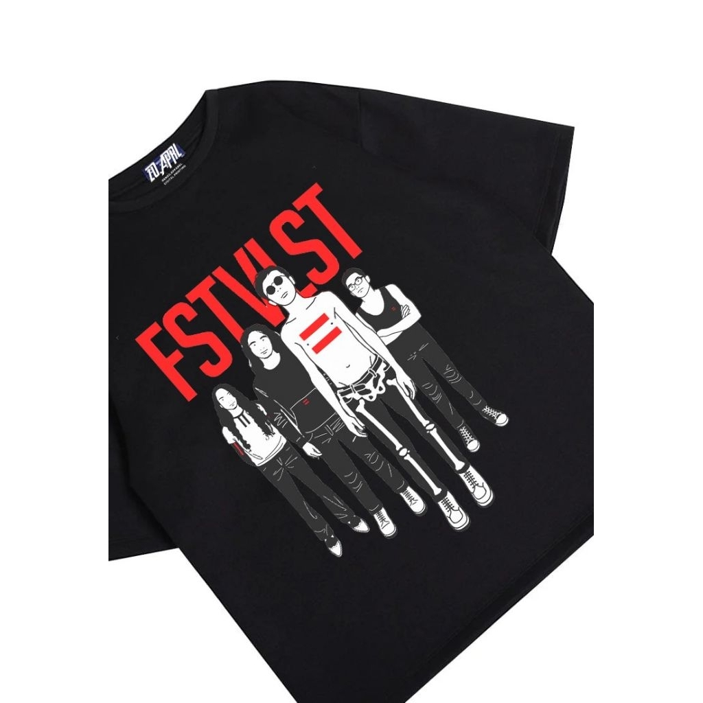 T-shirt Merchandise "FSTVLST" | catton combed 24s premium | kaos band | kaos distro | Digital Sablon