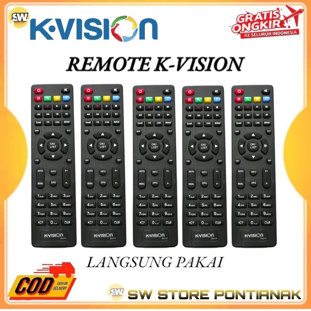 REMOTE K-VISION / REMOTE KVISION RECEIVER SET TOP BOX LANGSUNG PAKAI TANPA SETTING / REMOTE STB KVIS