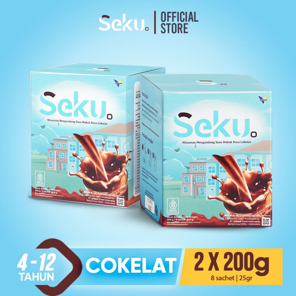 

SEKU - Paket 2 Box Susu SEKU 25gr 1 Box Isi 8 sachet