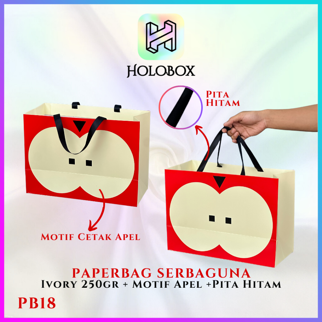 Paper Bag Kado / Tas Kado / Paperbag  Souvenir Aesthetic / Paperbag Motif / Premium Paper Bag / PB18
