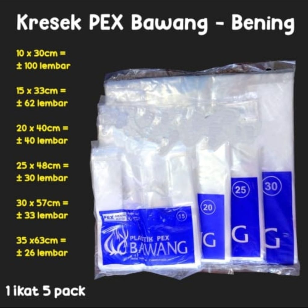 Plastik kresek PEX 30 / Kantong Plastik PEX 35 / Kresek PEX 30 / Kresek PEX 35 (Bawang)