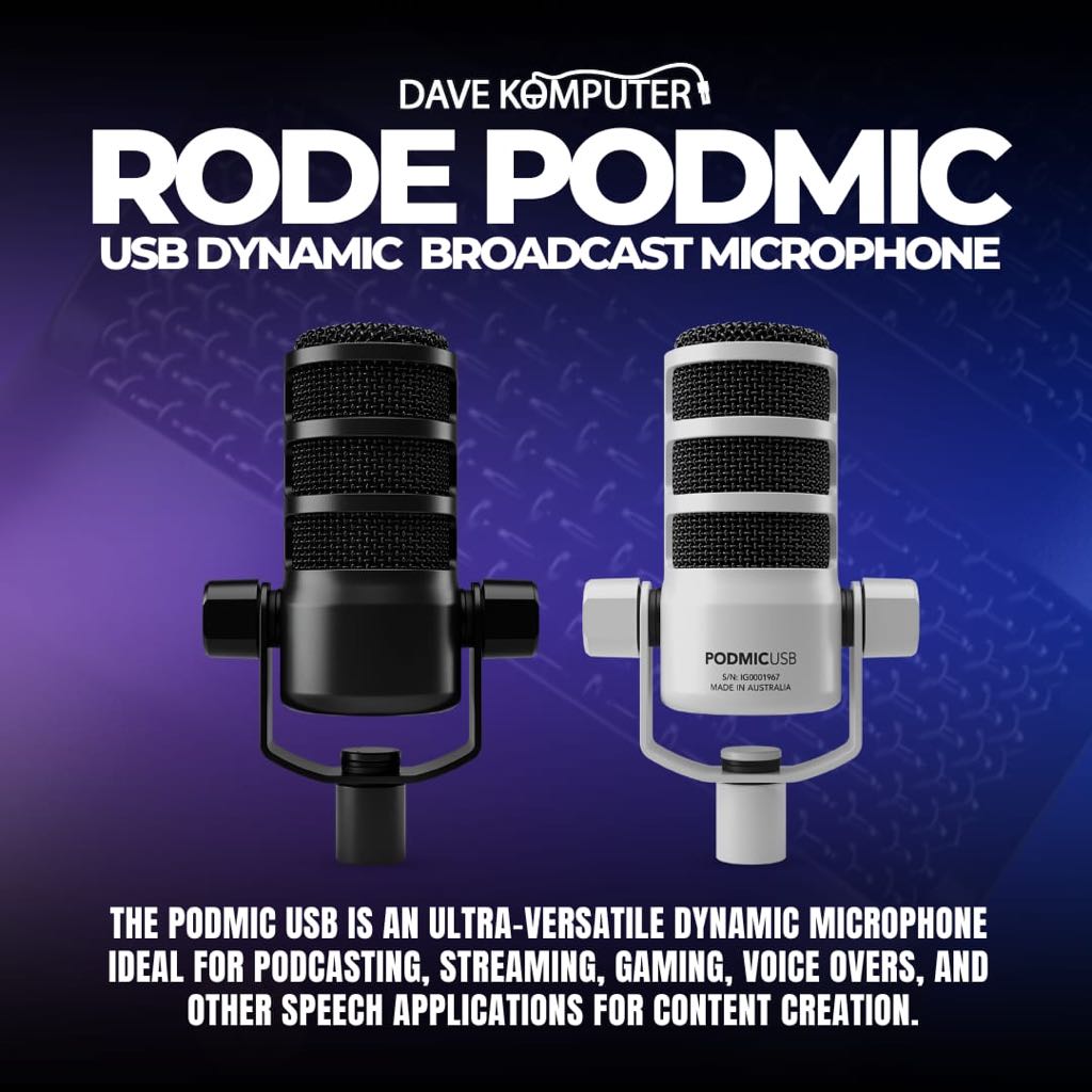 Rode PodMic USB Dynamic Broadcast Microphone