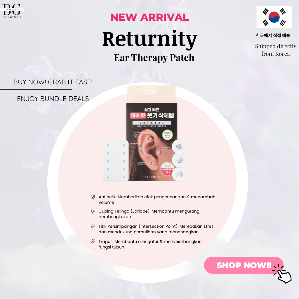 Returnity Ear Therapy Patch #Akupuntur #AkupunturTelinga #Insomnia #MenghilangkanBengkakWajah