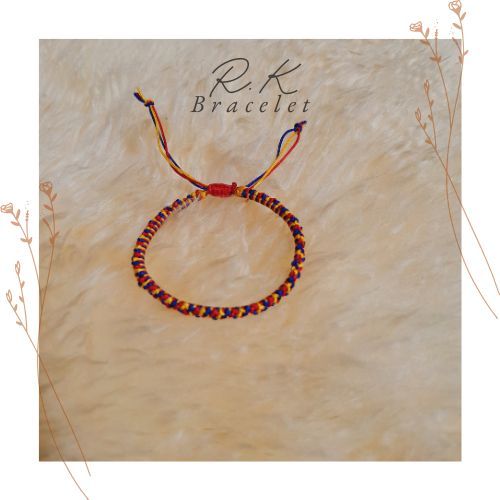 R.K Bracelet - Classic Tricolor Bracelet - Red Yellow Blue - Gelang Tali