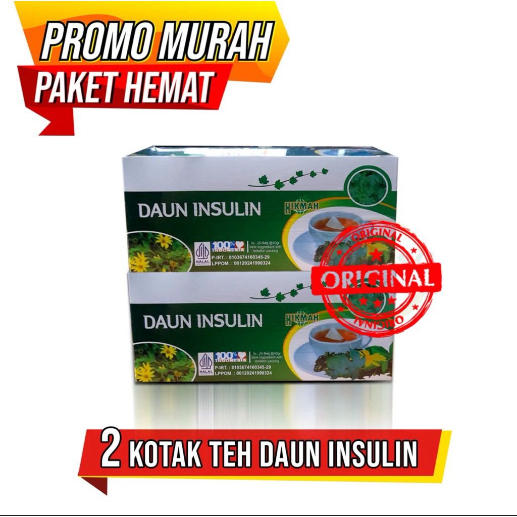 

(PAKET HEMAT DAPAT 2 PCS) TEH CELUP DAUN INSULIN Teh herbal alami menurunkan diabetes/gula darah