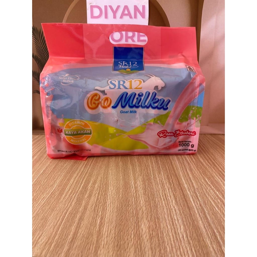

go milku SR12 sachet original pouch isi 40pcs susu kambing etawa premium meningkatkan kesehatan tubuh sr12